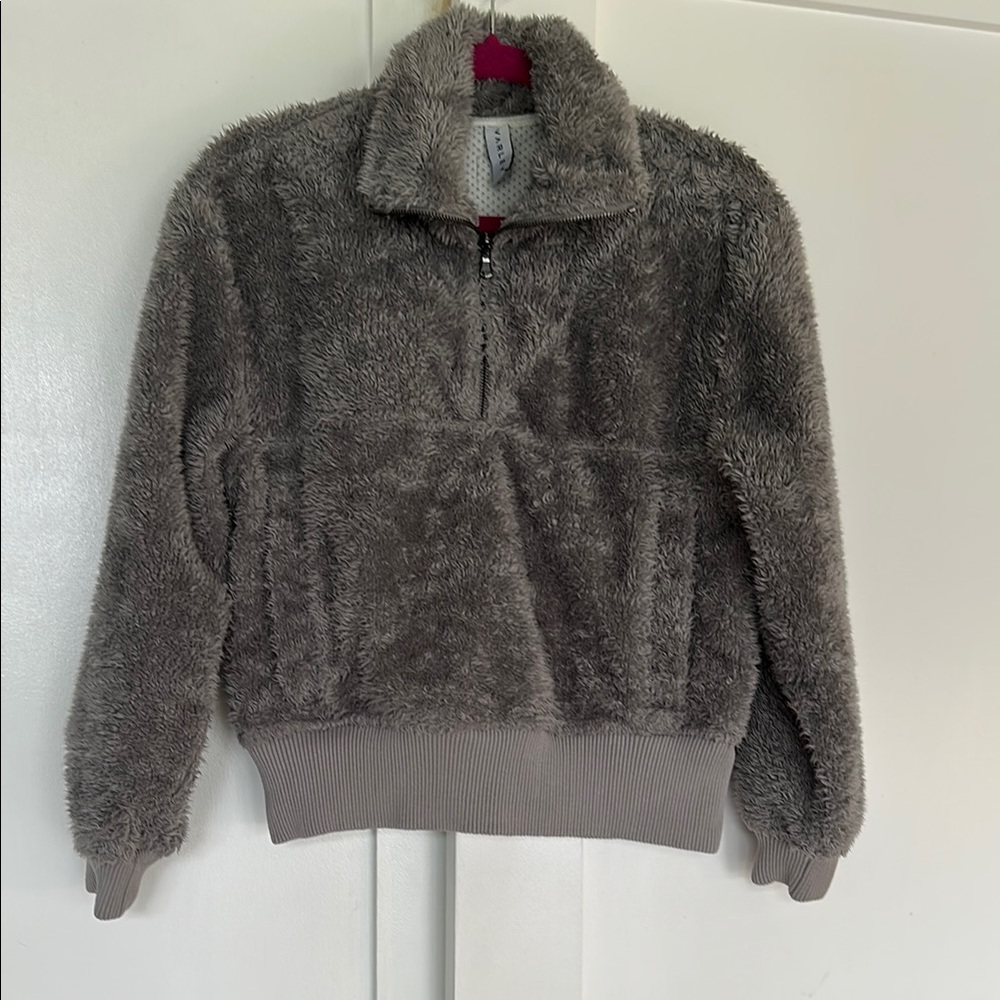 Varley Cozy Gray Half Zip Pullover